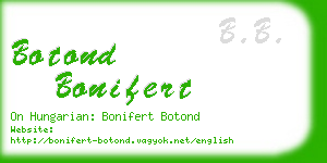 botond bonifert business card